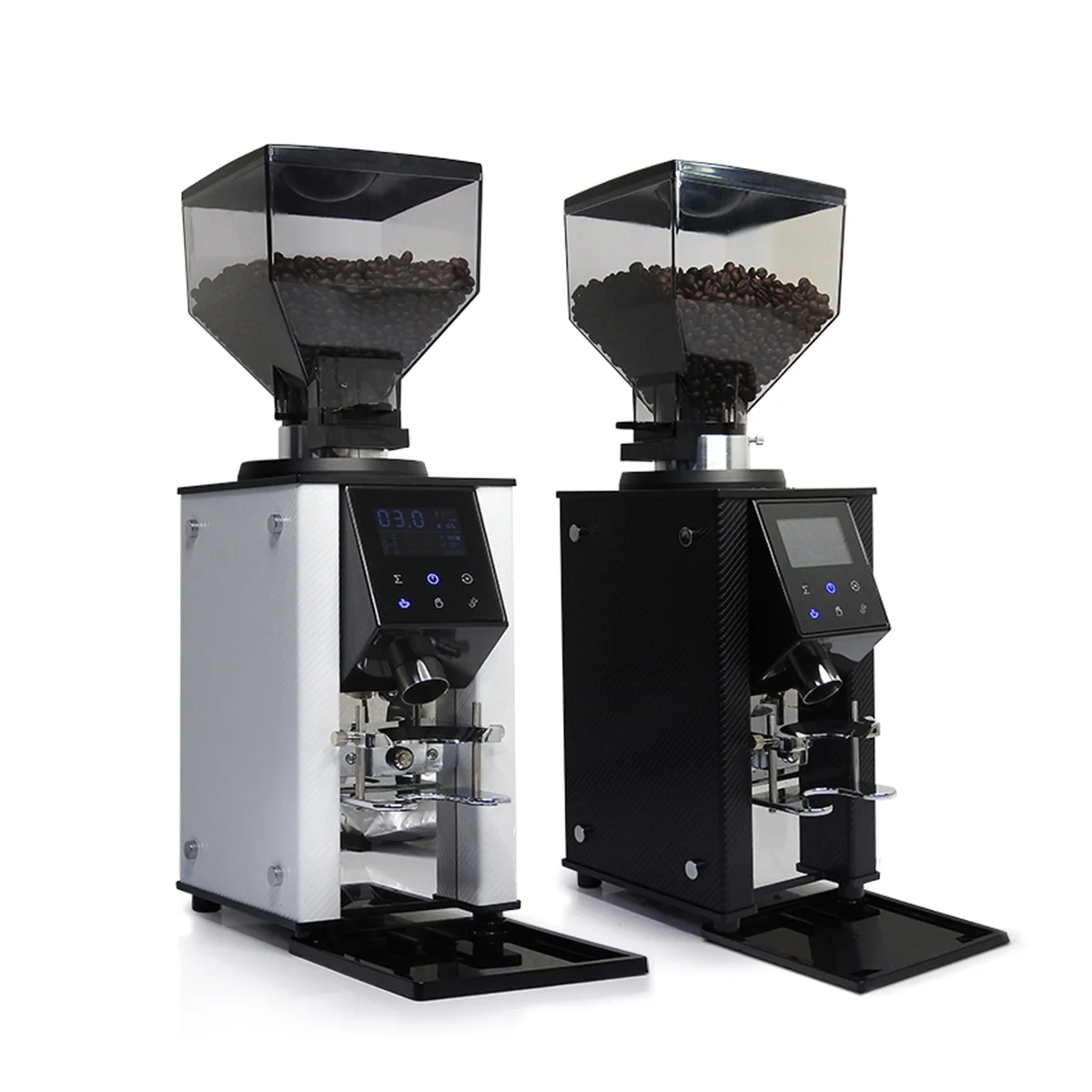 ZF64 Commercial Coffee Grinder, High-Power Motor, Low Hold-up Rate, Factory Wholesale, 1 kg Bean Hopper Grinder
