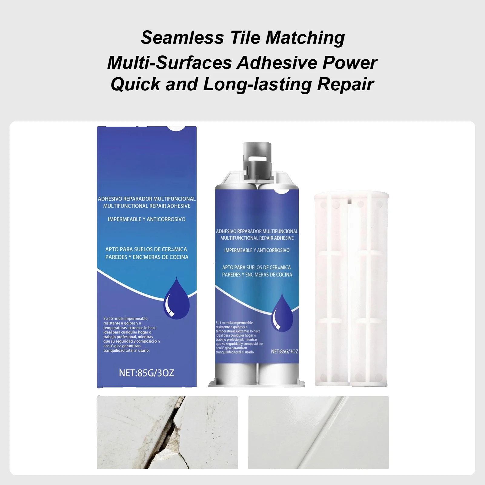 Tile Repair Glue Heavy Duty Waterproof Filling Strong Tile Repair Adhesive Ceramic Repair Construction Glue for Marble Ceramics