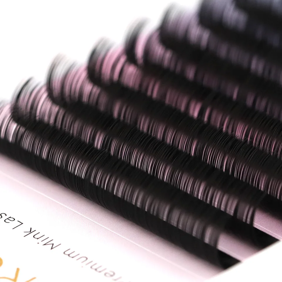 RUJADE 0.03-0.20mm Regelmatige Klassieke Wimper Extensions Super Mat Zwart Zachte Russische Volume Wimpers Kasjmier Wimper Extension