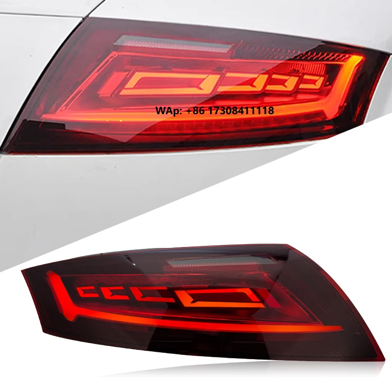 Car Taillight for TT 2008-2014 Assembly Retrofit New LED Dynamic Water Steering Rear Clear Car Accessories