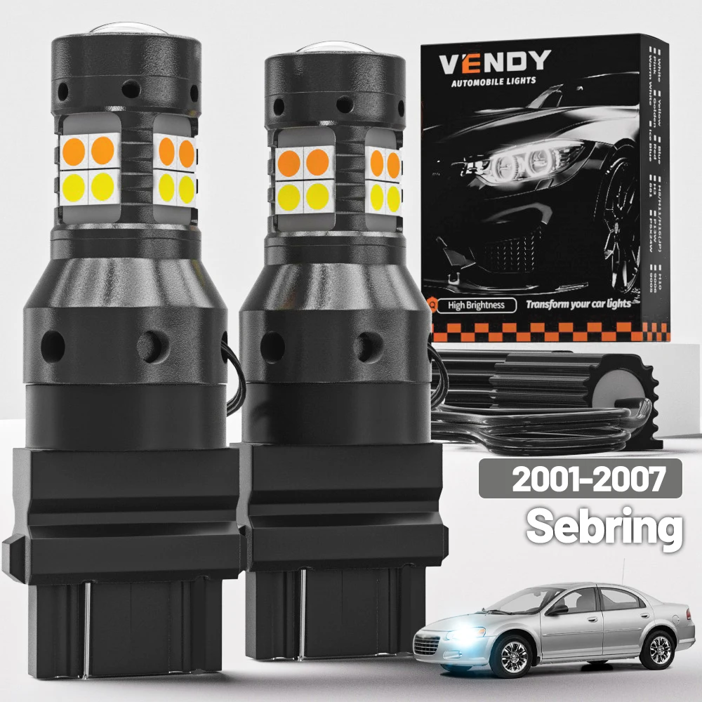 

2 шт. для Chrysler Sebring 2001-2007 двухрежимный светодиодный указатель поворота + дневные ходовые огни DRL 2002 2003 2004 2005 аксессуары Canbus