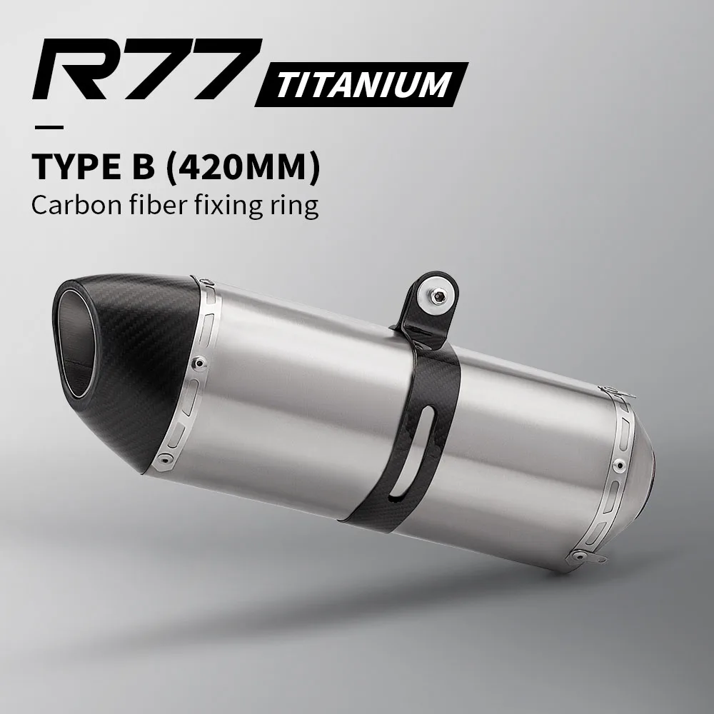 

51MM Motorcycle Titanium alloy Exhaust Pipe for R3, MT07, FZ1, R6, R15, ZX6R, ZX10, Z900, Z400, CBR1000, GSXR1000