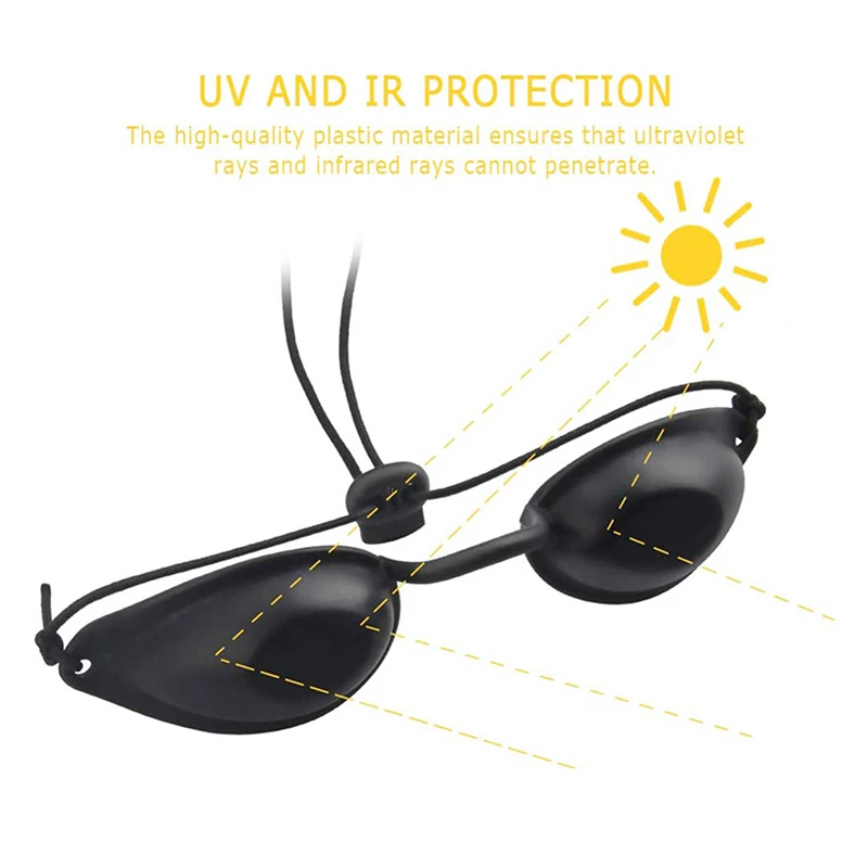 Adjustable Soft Laser Protection Eye Mask IPL LED UV Red Light Photon Therapy Beauty Repair Accessory Sunbed Supplies