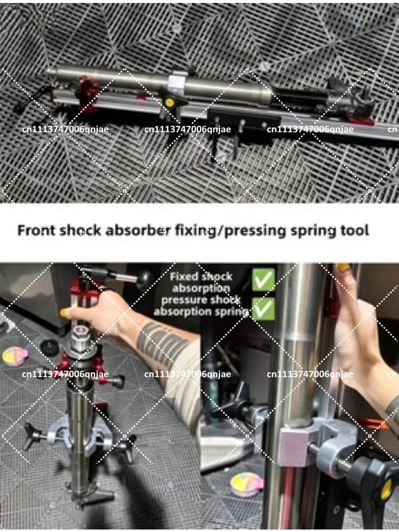 Universal Motorcycle Fork Repair Stand with Scale Clamp for Street Dirt Scooter Front Suspension Maintenance
