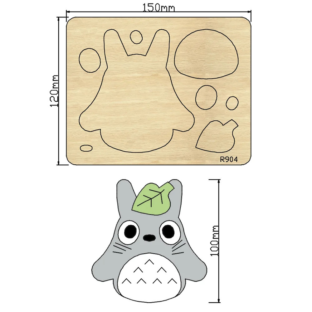 Wooden Animal Cutting Dies, DIY Scrapbooking, Suitable for Common Die Cutting Machines on the Market, R904, New