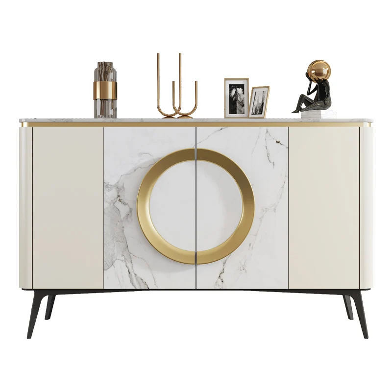 

Italian minimalist light luxury style foyer modern minimalist marble restaurant, side cabinet, meal preparation