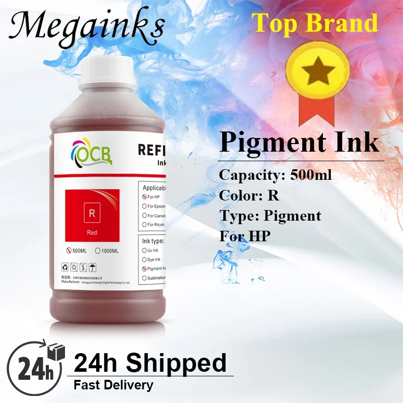 500ML Pigment Ink For HP T770 T790 T1120 T1200 T1300 T620 T610 T1100 T2300 Z2100 Z5200 Z3100 Z3200 Z5400 T920 T930 T2530 Printer