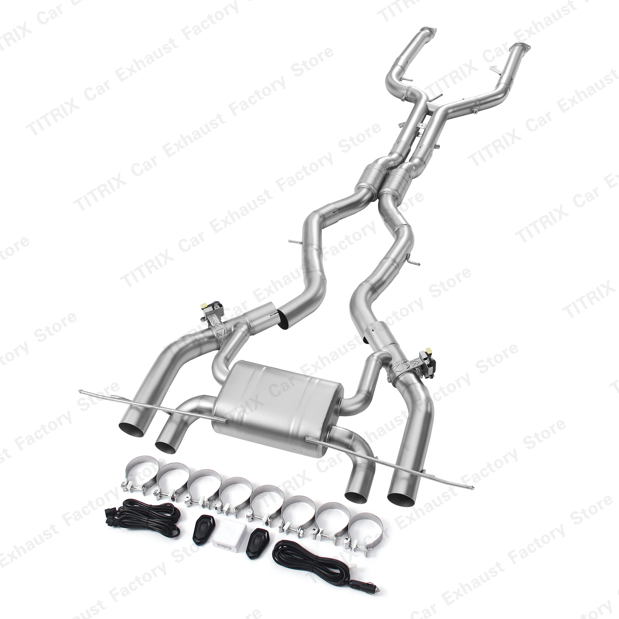 Valvetronic Catback Exhaust For BMW M2 G87 S58 3.0T 2023 Stainless Steel Mid Pipe + Rear Muffler With Remote Controller Kit