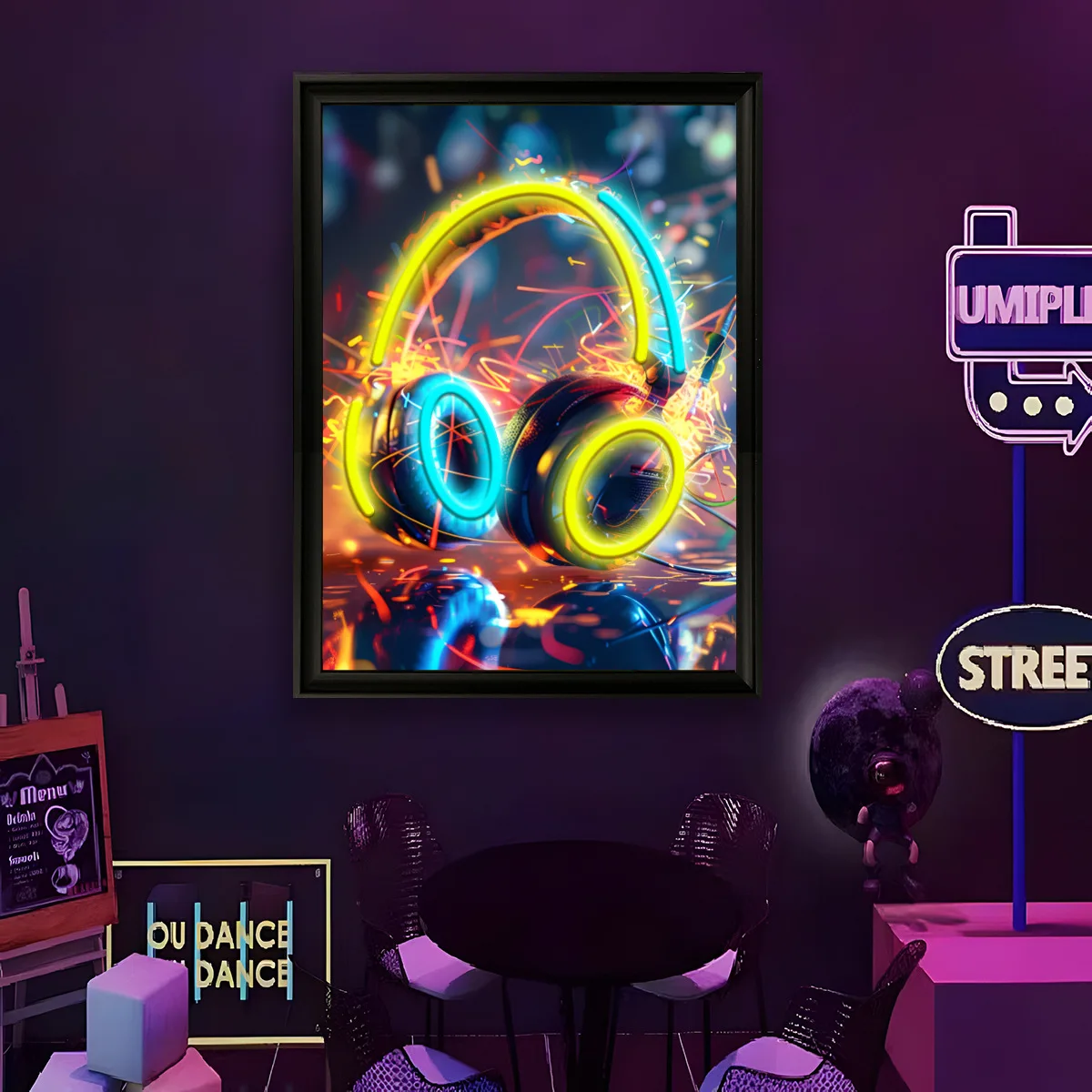 USB Powered LED Neon Light Funny Wall Painting Art Posters Home Music Studio Bar Party Gaming Room Bedroom Decoration Gift view 5
