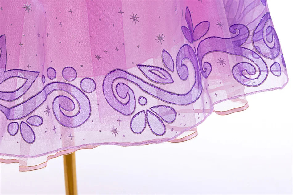 Mädchen Rapunzel Cosplay Prinzessinnen-Kostüm Kinder Tangled Rollenspiel Bühnenauftritt Kleid Kinder Geburtstag Halloween Party Kleider – Detail 9