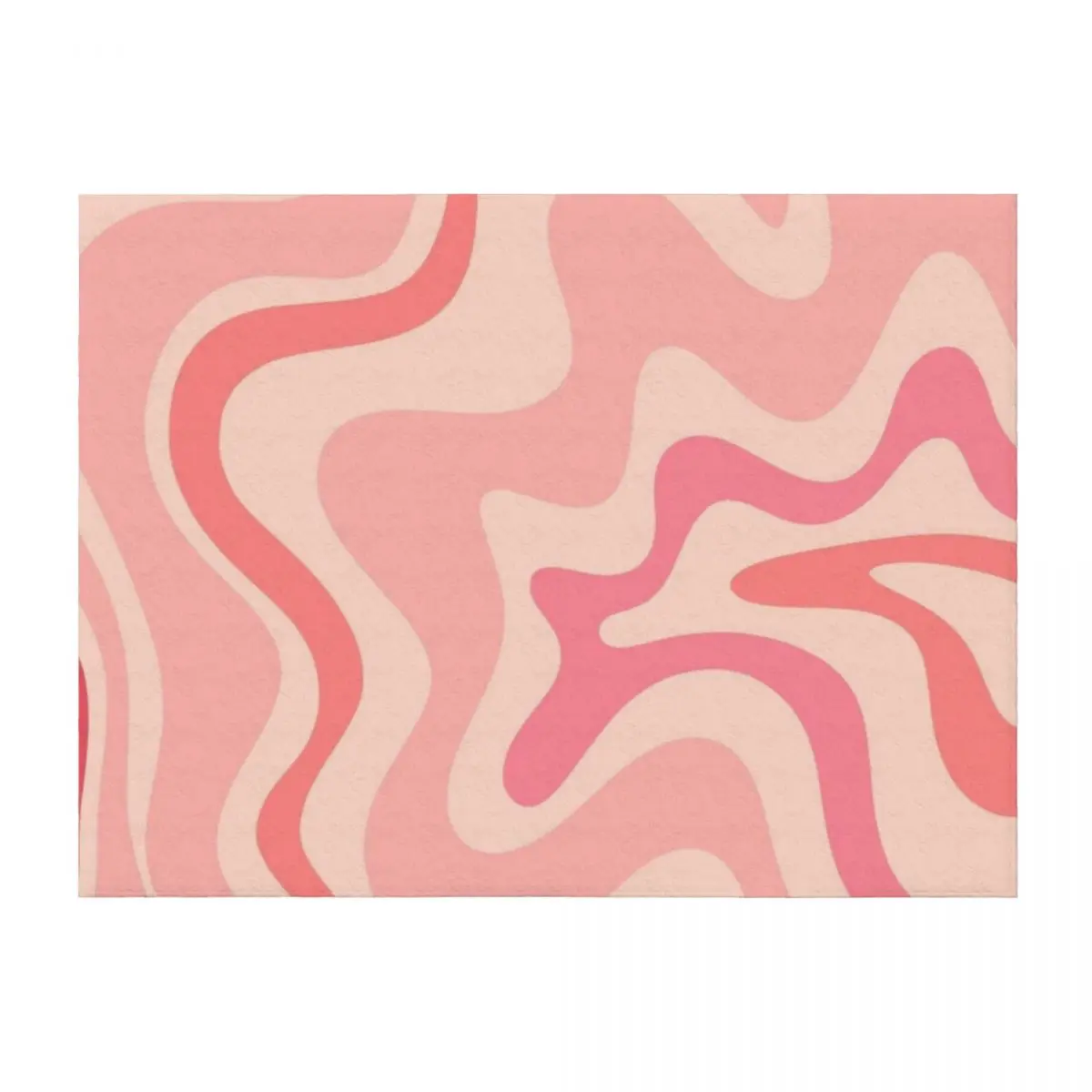 

Liquid Swirl Retro Contemporary Abstract in Soft Blush Pink Throw Blanket Bed Fashionable Sofas Custom Cute Blankets