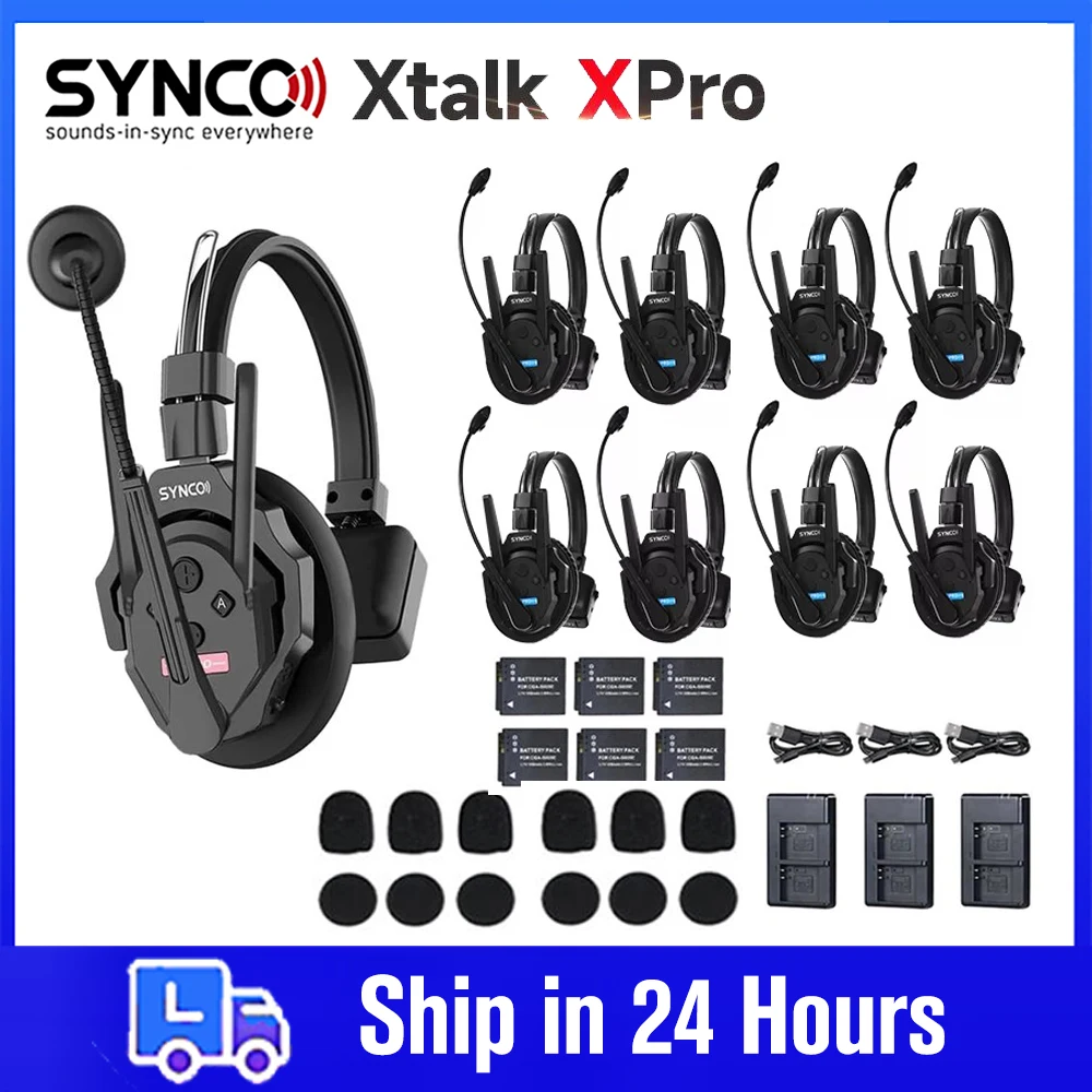 SYNCO Xtalk XPro 5 9 3 2 Wireless Headset Intercom System 2.4G Communication Wireless Microphone for Movie/Live/Stage/Studio