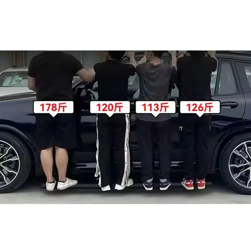 High Quality Electric Side Step Bars Deployable Power Running Boards With High Torque Motors Direct Bolt-On Aluminum Black SUV