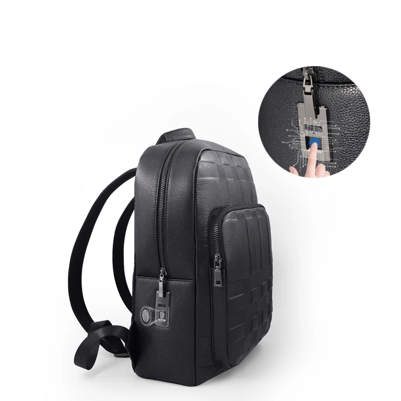 Men's fingerprint lock anti-theft backpack Multifunctional business backpack Smart lock computer backpack