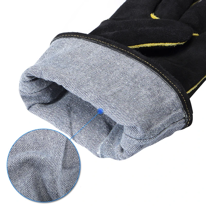 35cm/40cm Welding Gloves Heat/Fire Resistant Leather Gloves for Mig,Tig, BBQ,Grill,Fireplace,Wood Stove,Furnace,Oven,Pot