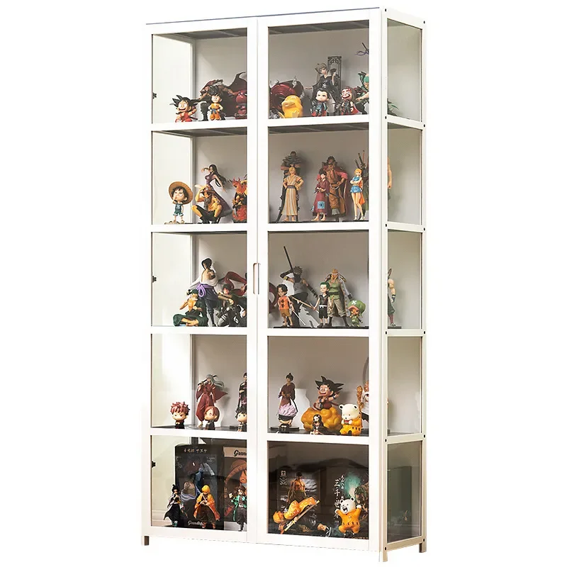 illuminated-glass-door-display-cabinet-dustproof-multi-tier-storage-shelf-for-home-figure-model-collection
