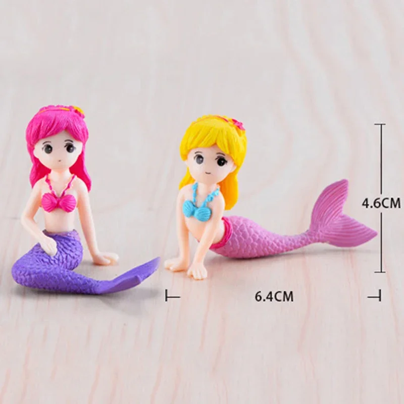 1pc Cute Mermaid Micro Landscape DIY Aquarium Fish Tank Little Mermaid Ornament Desk Craft Home Decoration Accessories image 4