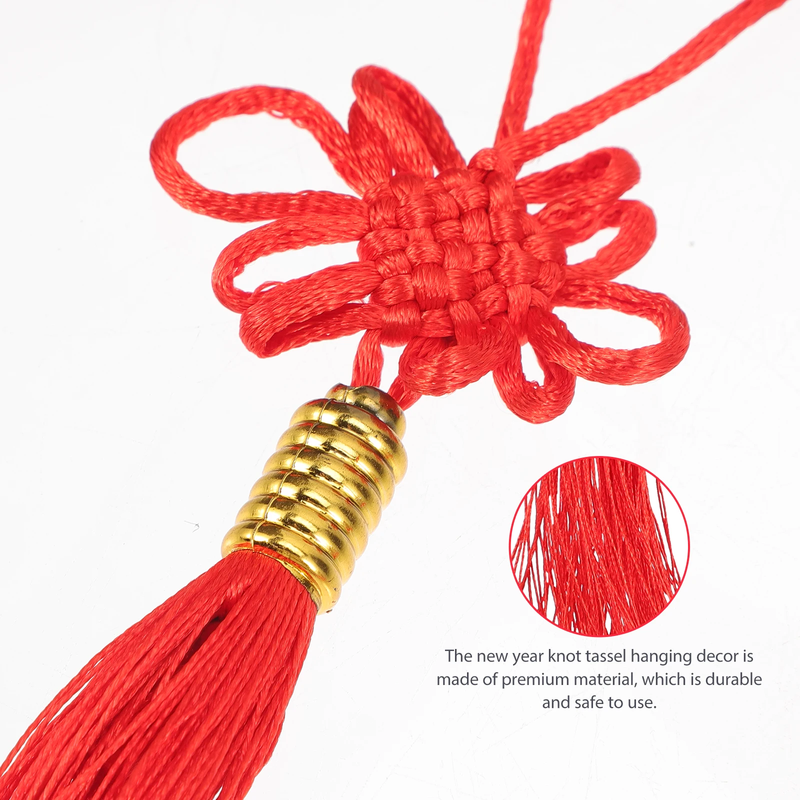 

20pcs Chinese Knot Tassel Hanging New Year Pendant Wall Ornament Door Decor Festival Supplies Spring Festival Decorative Pendant