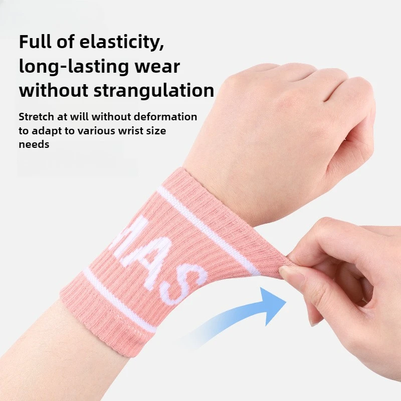 1 Pair Elastic Sport Wristband Basketball Volleyball Wrist Guard Golf Tennis Sweatband Wrist Band Fashion Colorful Wrist Support