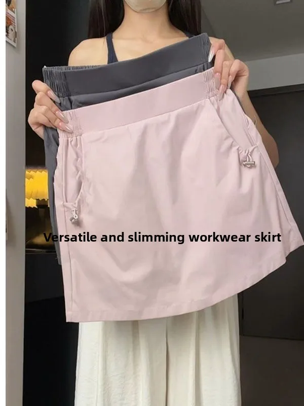 

Короткая спортивная юбка с высокой талией, женские тонкие облегающие брюки средней длины, простые универсальные цветные летние модные брюки