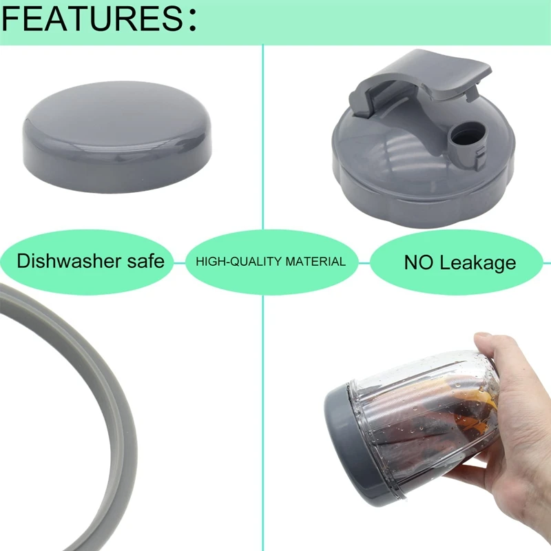 สังเคราะห์ MaterialcoverBlender ถ้วยฝาปิดแบนและ Flip Top To-Go ฝาปิดอะไหล่สําหรับเครื่องปั่นคั้นน้ําผลไม้ 600W 900W