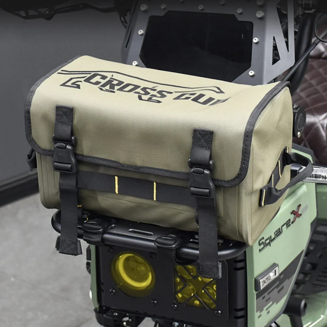 FOR 8L Retro Handlebar Bag Waterproof Hard Shell Scooter Front Pack Oversized Storage for Square X125 Motorcycle Accessory