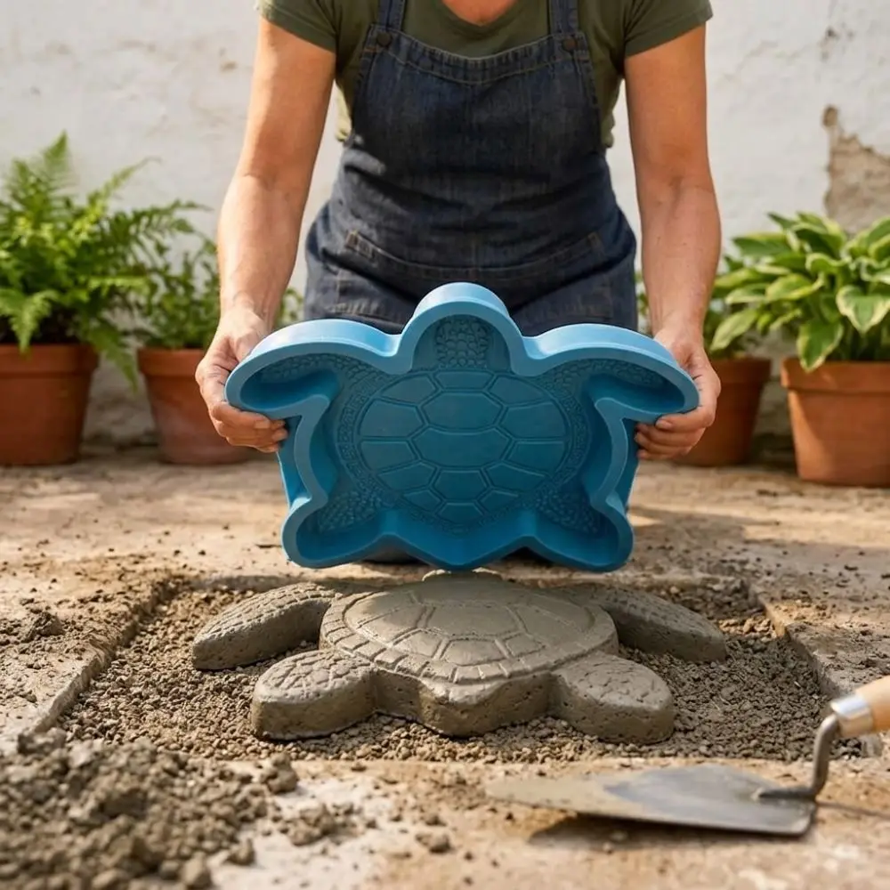 Ocean Animal Silicone Stepping Stone Mold Sea Turtle Seahorse Sea Creature Cement Mold Handmade Non-stick