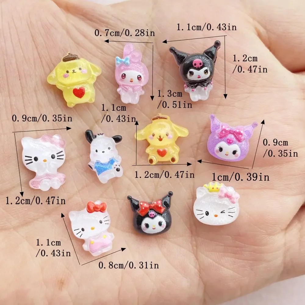 50 Pcs New Lovely Mini Cartoon Mini Cats, Puppy Series Resin Flat Back Scrapbook DIY Bow Decor Manicure Accessories Crafts