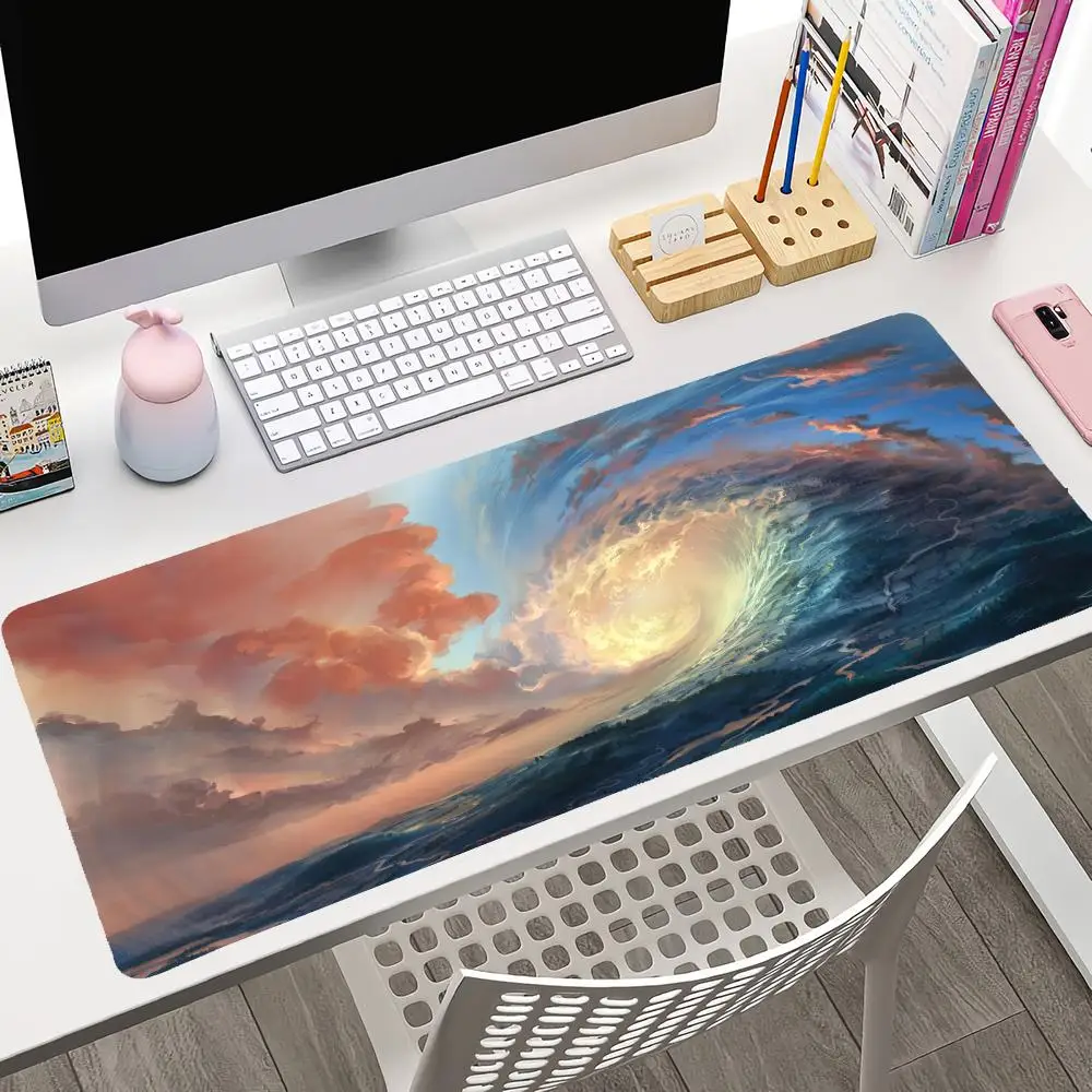 Digital Art Sky Clouds Mousepad Large Gaming Mouse Pad LockEdge Thickened Computer Keyboard Table Desk Mat