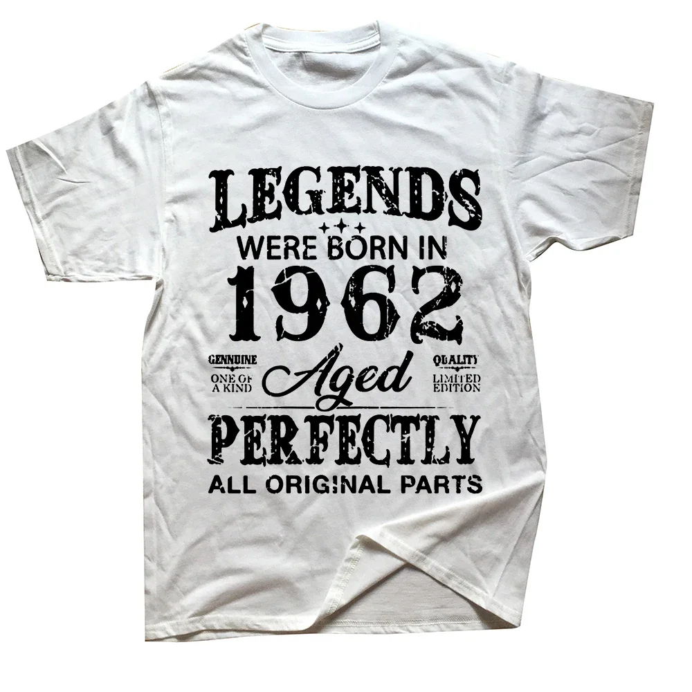 Vintage 1962 Funny 62 Years Old T Shirt Graphic Cotton Streetwear Short Sleeve Birthday Gifts Summer Style T-shirt Mens Clothing