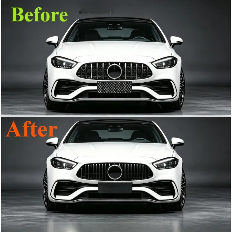 Front Bumper Grille for Mercedes Benz C Class W206 C180 C200 C200d C260 C300 C350 2021-2024 GT Style Honeycomb Accessories view 2