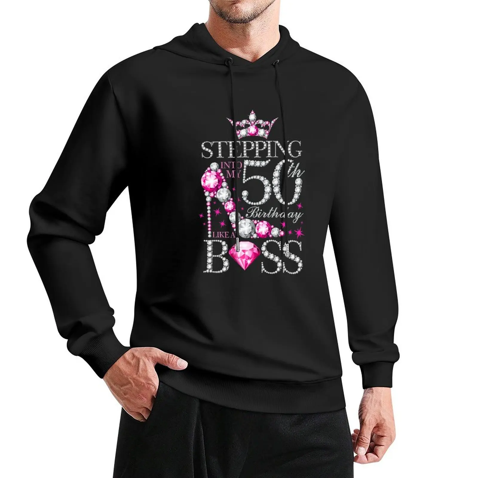 

50th Birthday. Stepping into my 50th Birthday lady’s Pullover Hoodie autumn autumn hoodie