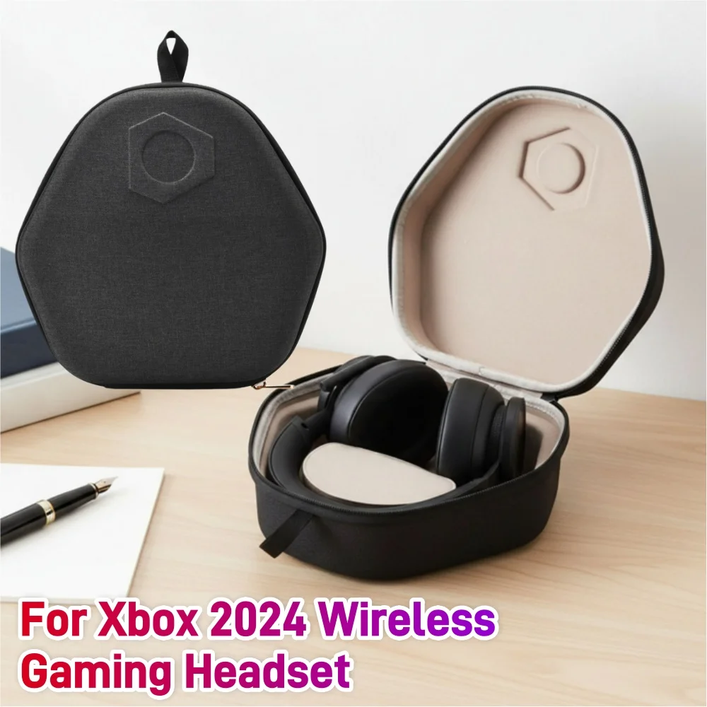 

Прочный футляр для хранения и переноски беспроводной игровой гарнитуры Xbox 2024, чехол-сумка для аксессуаров