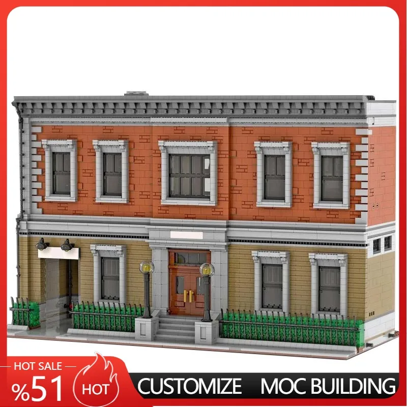 

5304 PCS City Street Police Station MOC Customize Modular Building Block Model Creative Design Kids DIY Boys Toy Christmas Gift