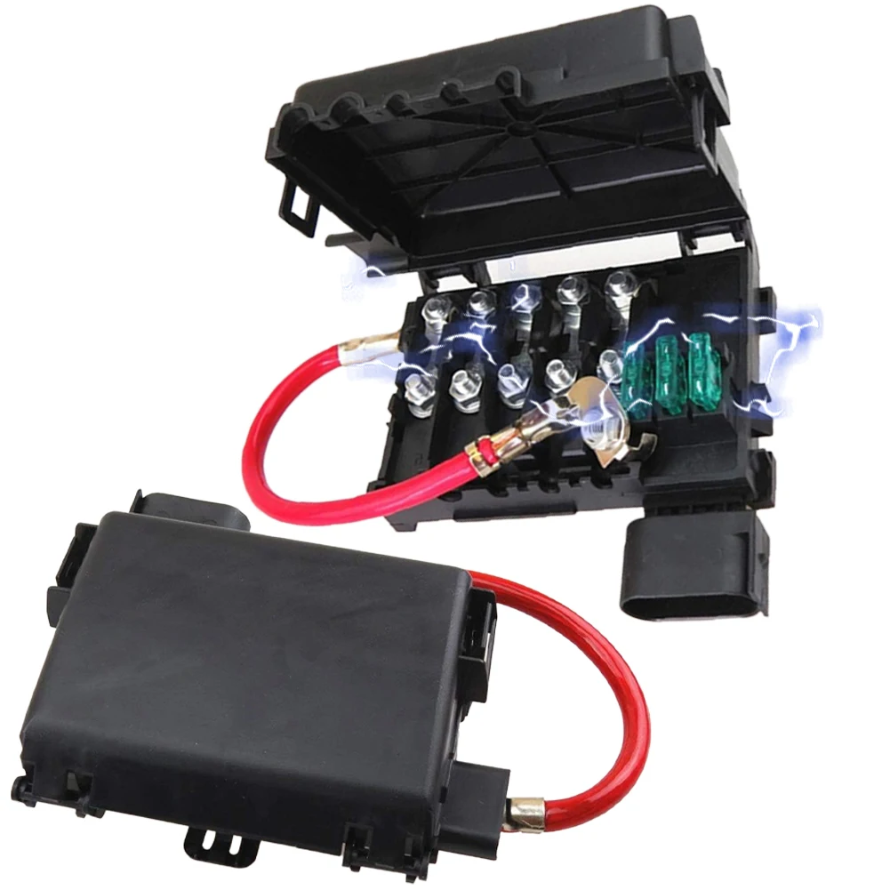 Fuse Box Battery Terminal with Cover Replaces 1J0937617D 1J0937550A 1J0937550B for Beetle Jetta Bora Golf MK4