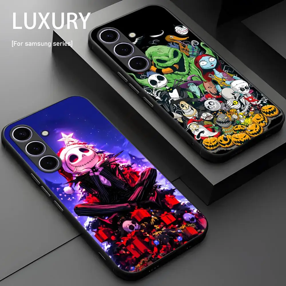 The Nightmare Before Christma Phone Case For Samsung Galaxy S25 S24 S23 S22 S21 S20 Plus Ultra Note20 Soft Black