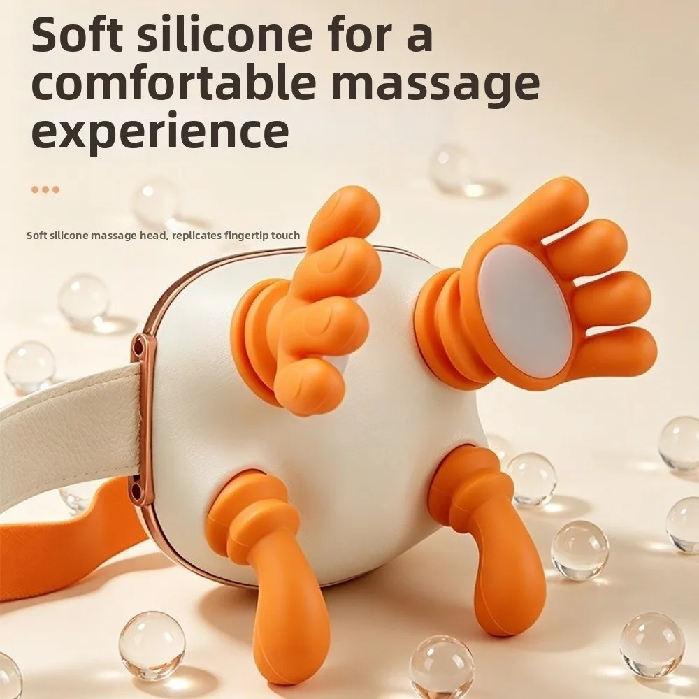 Soft Silicone Neck Shoulder Massager Wireless Ergonomic Electric Kneading Massage Bionic Finger USB Charging