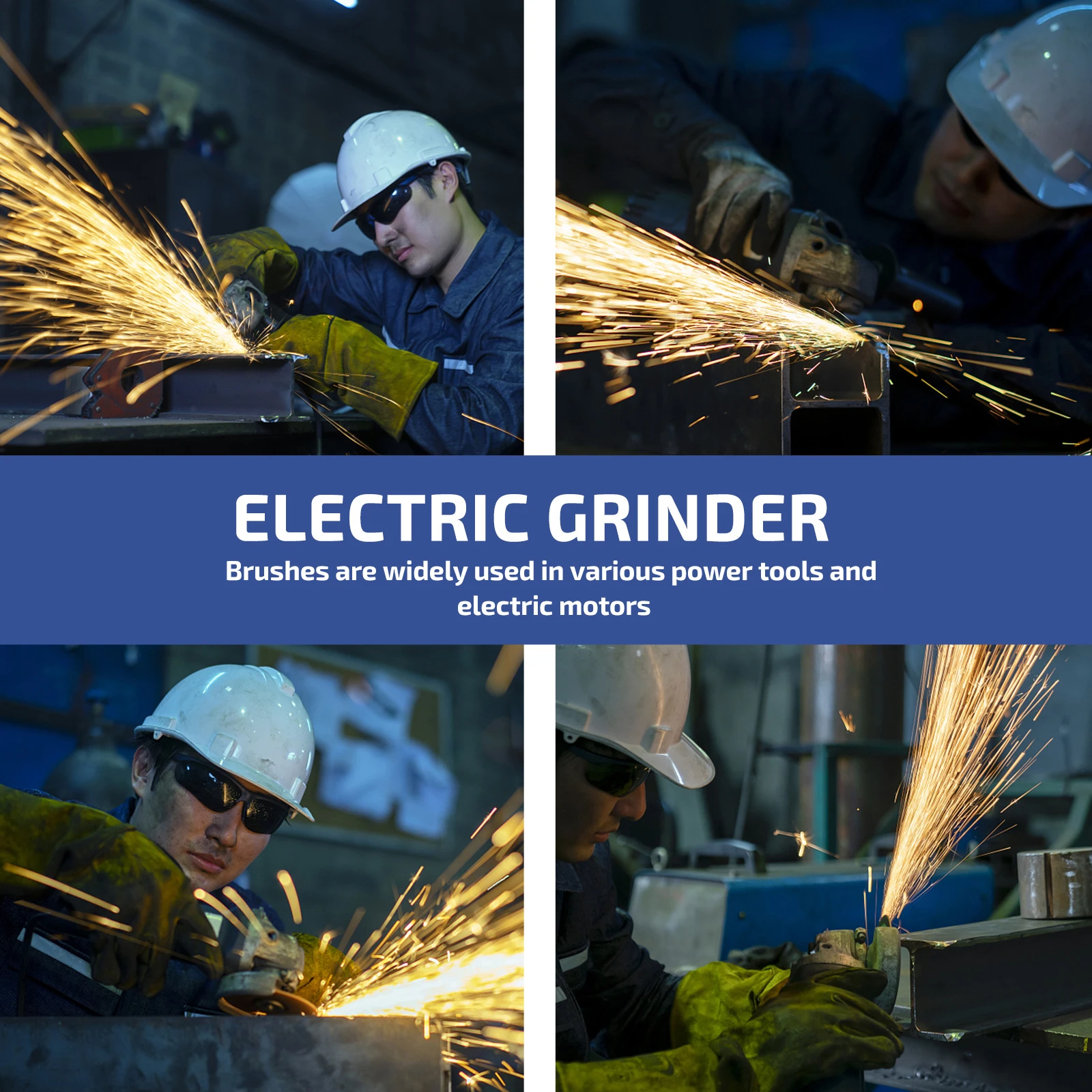 

4Pcs Electric Motor Carbon Brush Replacement Parts for Power Tool Rotary Drill Table Saw Motor Repair Angle Carbon Brush