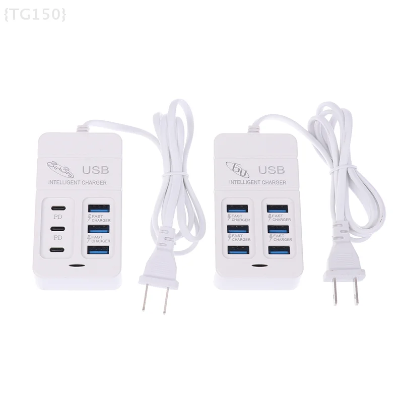 

US Plug 6-Port Multiport USB Charger 35W PD Type-C – Fast Charge Wall Adapter, Type-C USB Hub for Mobile Phones【No】