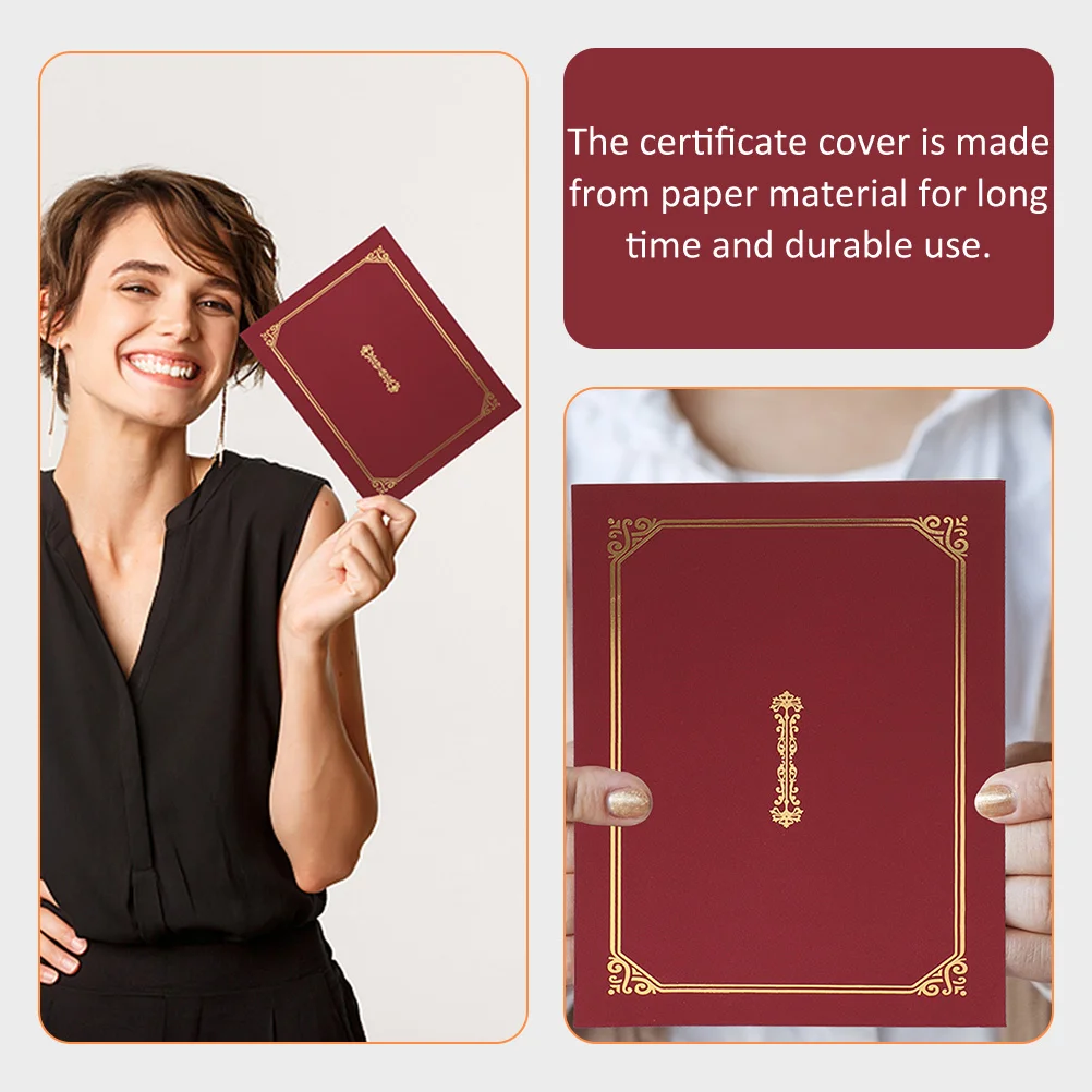 3 قطعة غطاء جائزة حامل شهادة ورقي عالي الجودة لشهادة الدبلومة مغلف حماية المستندات استخدام مكتب المدرسة #1