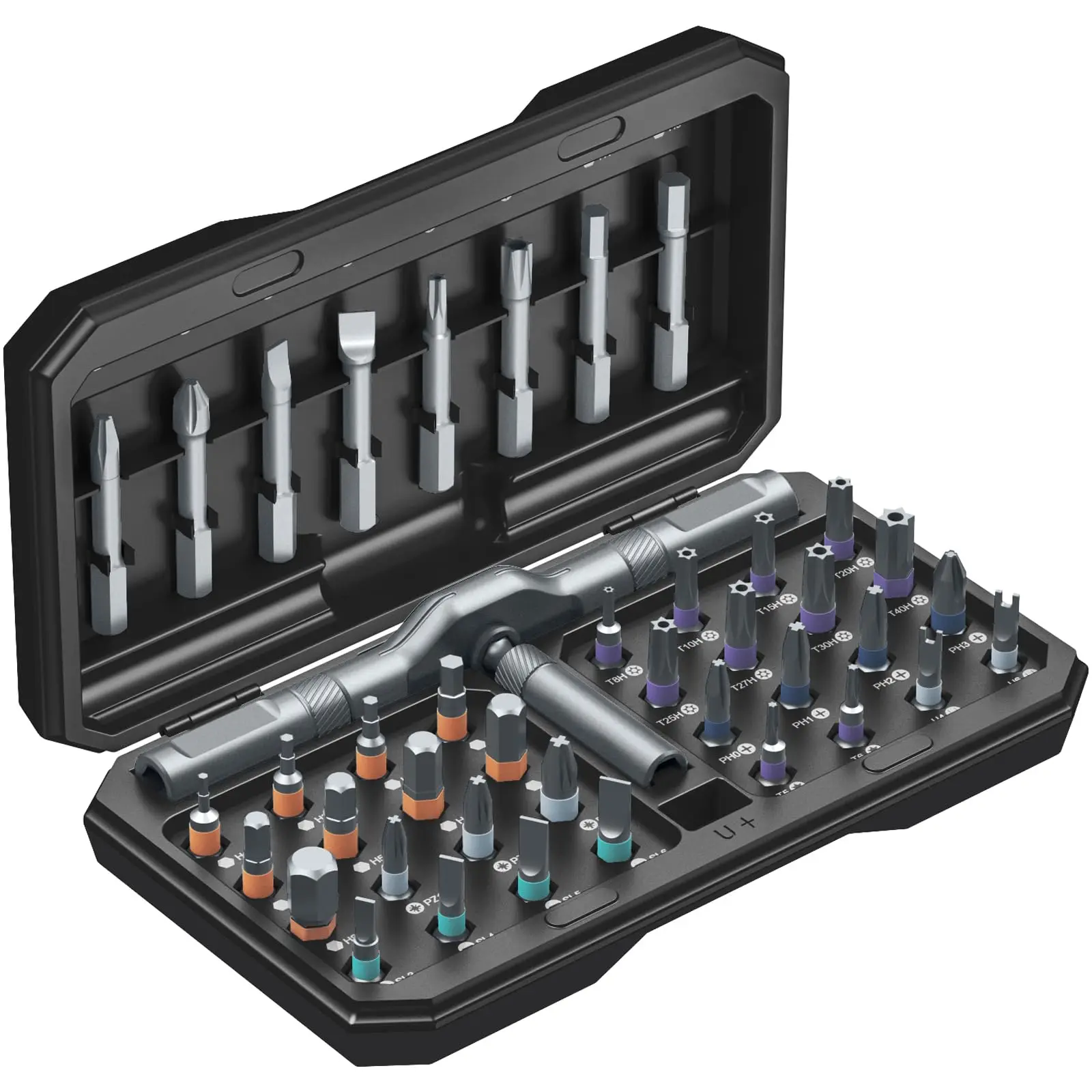 

Galacok 42 in 1 Ratchet Screwdriver Set with 40 Magnetic Drill Bits Rotatable Ratchet Handle Multifunctional Screwdriver Set
