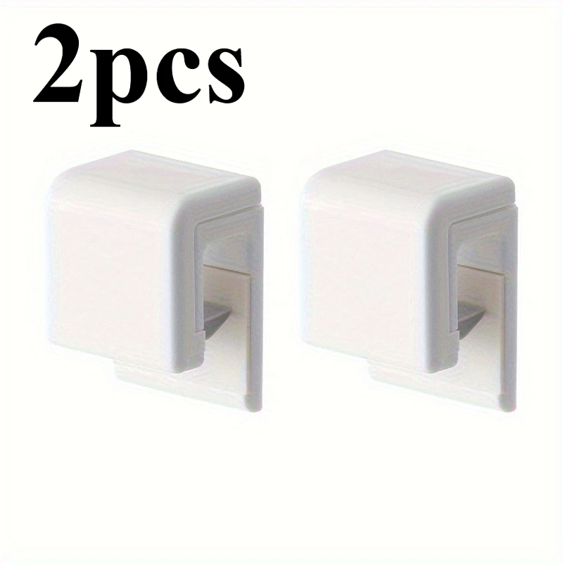 2Pcs Bathroom Toothpaste Holder Clips White Self‑Adhesive No‑Trace Hooks Cream Tube Clips Multifunctional Bathroom Storage Clamp