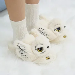 Warner Genuine Harry Potter Slippers Academy Series Hedwig Plush Adult Slippers Warm and Cute for People in Autumn and Winter