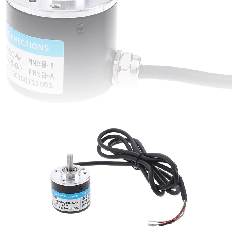 100/200/360/400/500/600P/R جهاز تشفير دوار تزايدي كهروضوئي 5 فولت-24 فولت #2