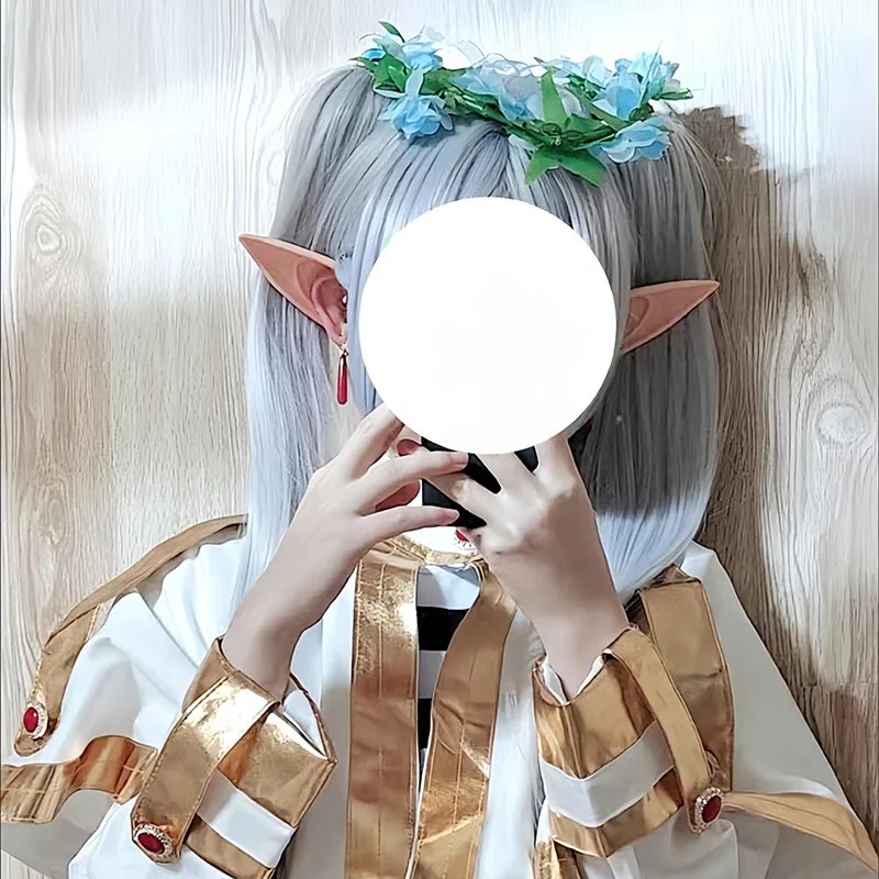 Character Frieren Anime Cosplay Props Flower Wreath Headwear Crown Princess Casual Head-dress Accessories Gifts