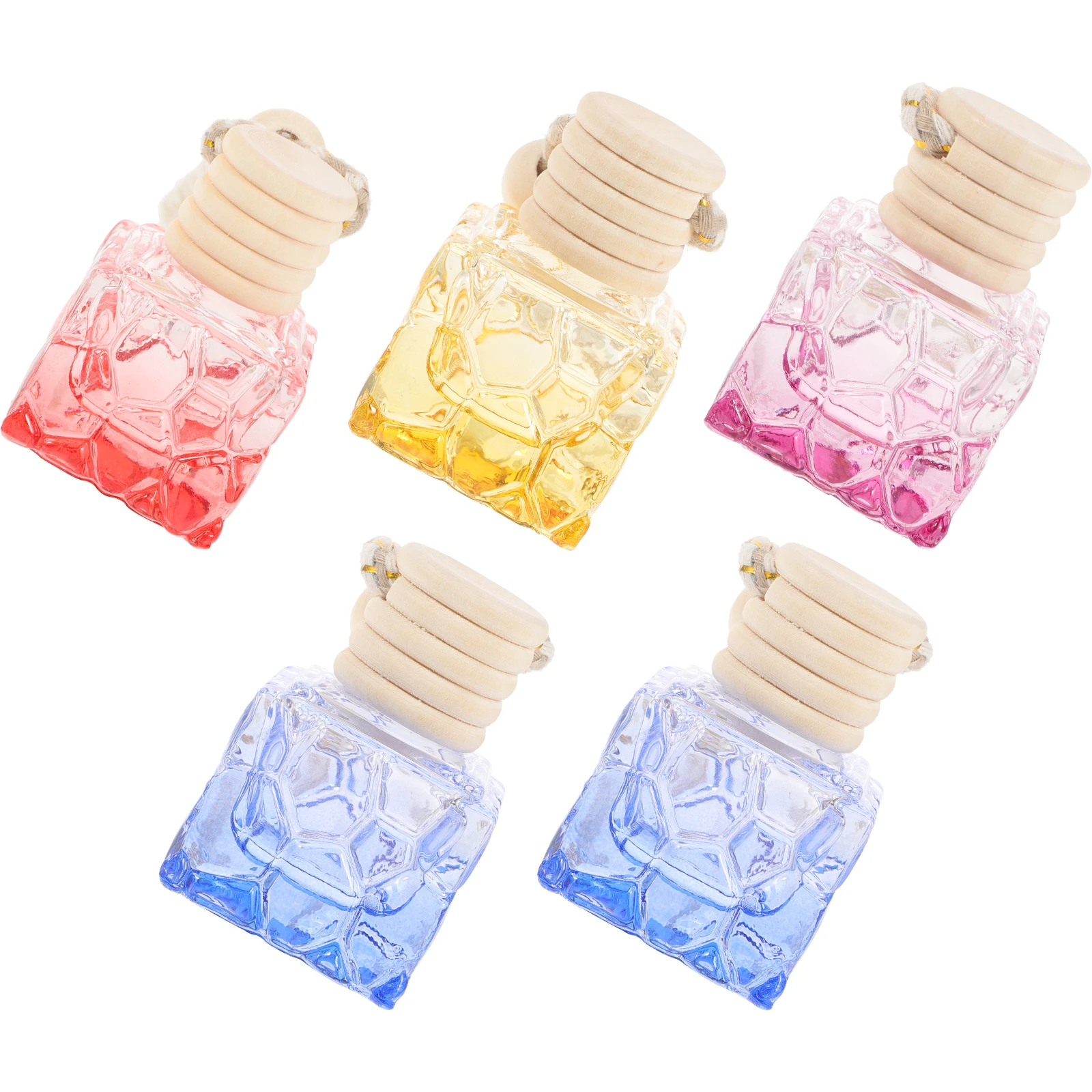 

5Pcs Car Hanging Perfume Bottles Mini Size Aromatherapy Pendant for Car Air Freshener Home Office Wardrobe Toilet Decor