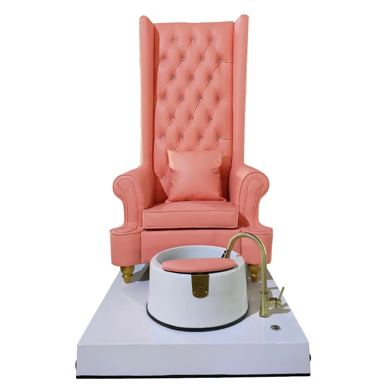 

Luxury New Pedicure Chair Factory Luxury Pink Throne Foot Spa Pedicure Chair Sauna Foot Electric Surf Foot Bath Chair