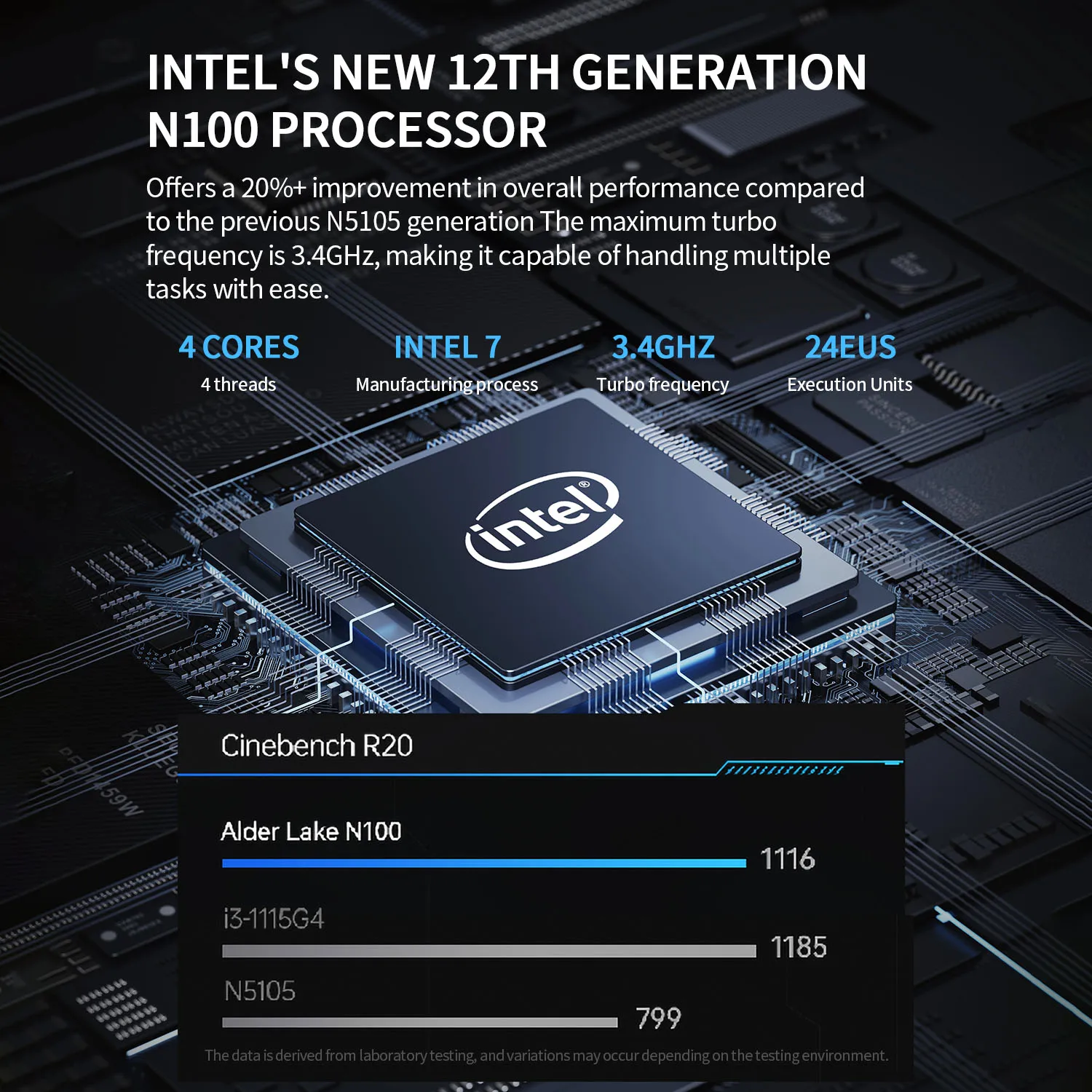 كومبيوتر مكتبي محمول للفايربات ، Intel N100 ، DDR4 ، 16 جيجابايت رام ، our GB SSD ، WiFi 6 ، BT5.2 ، AM02