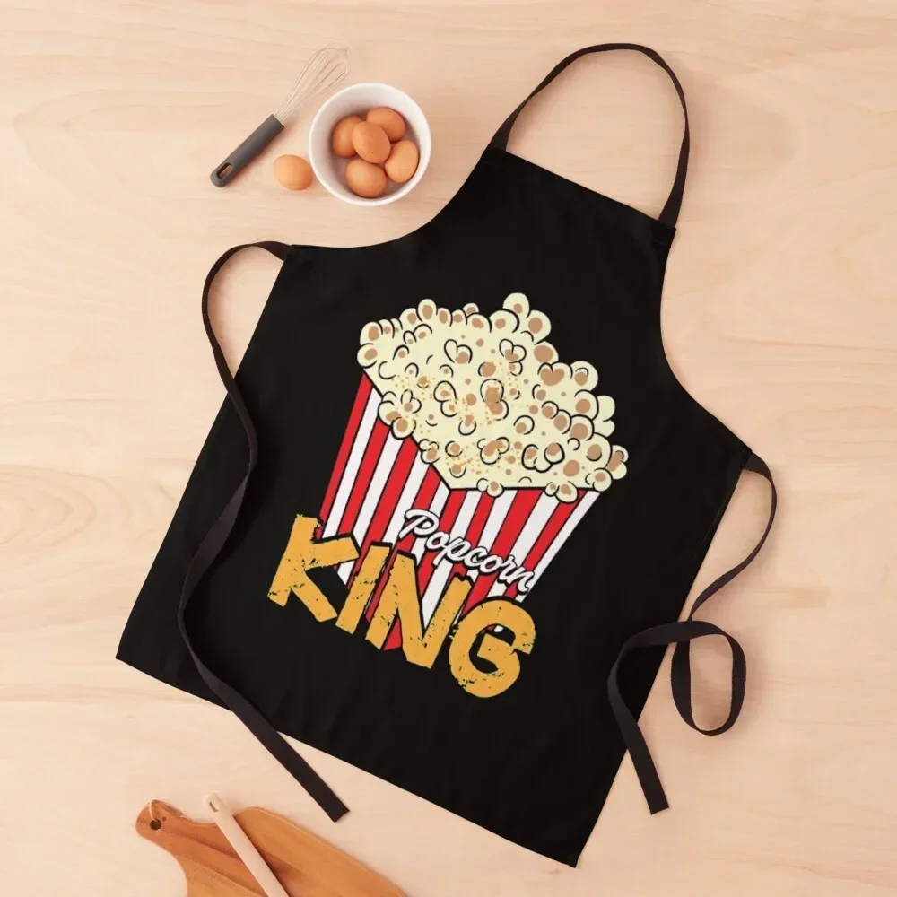 

Popcorn King Cinema Lover Movie Apron Goods For Home And Kitchen Household Items Kitchen For Men Apron