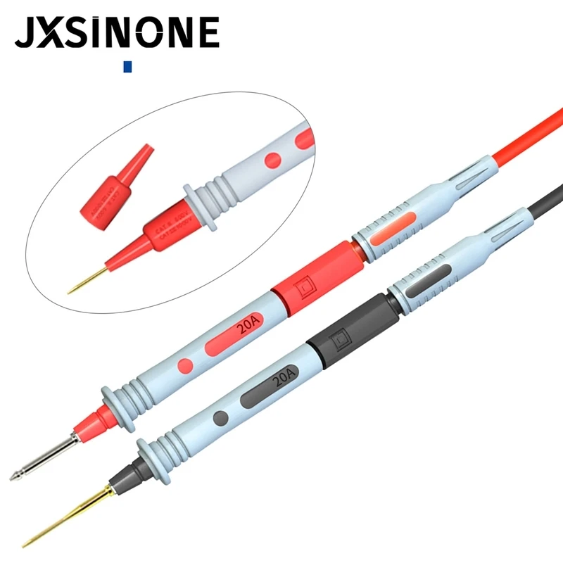 JXSINONE P1308C 20PCS Multimeter Test Leads ชุดกล้วย PlugTest Hook สายเจาะ Probe เปลี่ยนได้เข็มคลิปจระเข้
